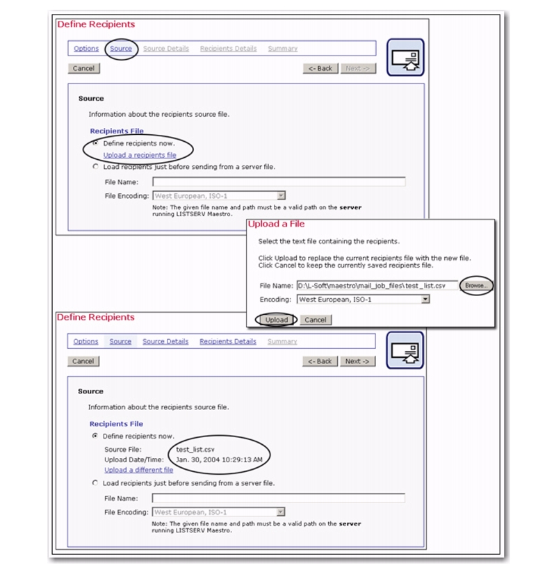 Defining Recipients Of An Email Job